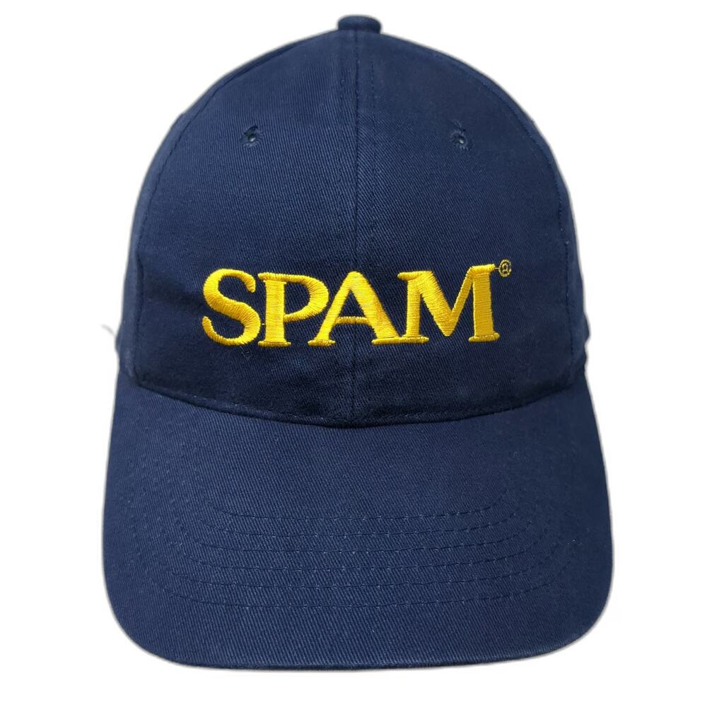 Sportsman Snapback Blue One Size SPAM Logo Embroidered Hat 6 Panel Adjustable